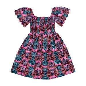 Simply Southern Ladies Tropical Patterned Scallop Dress